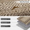 Braided Collection Area Rug, Washable Navy Vintage Country Cottage Carpet, Low Pile Non-Slip Indoor Throw Rug for Living Room & Bedroom, Camel - 4 of 4