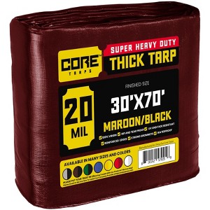 Core Tarps Heavy Duty 20 Mil Tarp Cover, UV Resistant, Rip Proof for Roof, Camping, Patio, Pool, Boat - 1 of 4