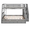 TiramisuBest L-Shaped Twin Bunk Bed with Ladder,Gray, Space-Saving Convertible Bedroom Furniture for Kids & Teens - 4 of 4