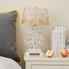 Rustic Vintage Table Lamp with Distressed Finish, 27.56" tall, Elegant White Decor Light, 1pc - 3 of 4