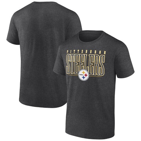 NFL Pittsburgh Steelers Men's Tallest Player Heather Short Sleeve Bi-Blend T-Shirt - S