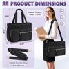 Teacher Tote Bag 15 inch Laptop Bag Work Bags Briefcase for Office, College, Nursing, Black - 4 of 4
