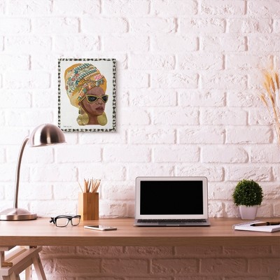 Patterned African Fashion Model Canvas Wall Art, 16 x 20