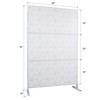 DSVIMOY Outdoor & Indoor Privacy Screen, Freestanding Decorative Privacy Screen for Deck Balcony Patio, White, 48"*76"*16" - 3 of 4