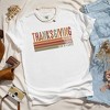 Simply Sage Market Women's Thanksgiving Stripe Distressed Short Sleeve Garment Dyed Tee - 2 of 2