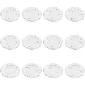 Juvale 12-Pack Round Glass Pillar Candle Holders Wedding, Spa, Home, Party, Clear, 4" - 1 of 4