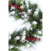 Perfect Holiday 6' Snow Flocked Camdon Fir Garland with Pine Cones & Berry Clusters - 4 of 4