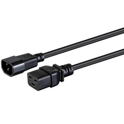 Monoprice Power Cord - 3 Feet - Black | Iec 60320 C14 To Iec 60320 C19 ...