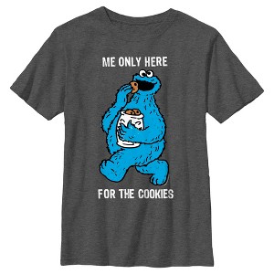 Boy's Sesame Street Me Only Here for the Cookies T-Shirt - 1 of 4