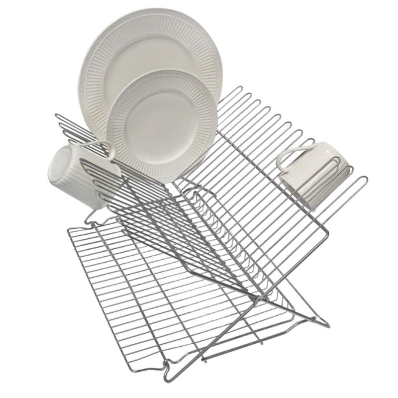 Better Houseware Extra-Large Metallic Folding Dish Rack, 5 of 8