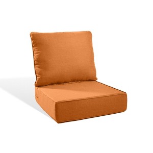 Buenhomino 24"x22" Outdoor Deep Seat Cushion Set, 6-inch Thicked Waterproof Patio Furniture Cushions with Removable Cover,8 Colors - 1 of 4