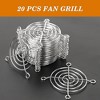 Unique Bargains 20Pcs 58mm Fan Grill Metal Fan Guard Cooling Fan Finger Guard Protector PC Fan Grill for 60mm Case Fan(Silver Tone) - 2 of 4