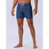 INSPIRE CHIC Men's Casual Lightweight Solid Color Elastic Waist Drawstring Summer Beach Board Shorts - 2 of 4
