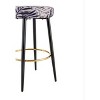 CAVINAS 24"Counter Height Bar Stools with Faux Leather Upholstery,Set of 2,Modern Counter Stools,Chic Barstools for Kitchen&Dining Room,Blue - 3 of 4