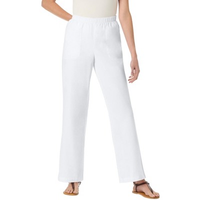 Woman Within Plus Size Wide-Leg Fineline Denim Jean
