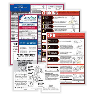  Complyright Federal (Bilingual), State and Healthcare  (English) Labor Law 1-Year Poster Service, Vermont (U1200cbohlthvt) :  Office Products