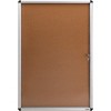 Lorell - Enclosed - Cork Bulletin Board - Aluminum Frame - Natural Cork Surface - 36 in. x 24 in. - 1 Each - 2 of 4