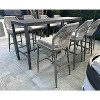 PURPLE LEAF Outdoor Counter Stools and Chairs (Set of 4) Rattan Barstools with Backrest and Footrest for Garden Pool, Includes Cushions - 2 of 4