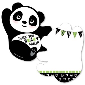 Big Dot of Happiness Party Like a Panda Bear - Shaped Thank You Cards - Baby Shower or Birthday Party Thank You Note Cards with Envelopes - Set of 12 - 1 of 4