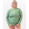 Lime Ricki Women's Basil Daisy Rash Guard - 2 of 2