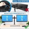 Mount-It! Dual Monitor Mount | Double Monitor Desk Stand Arm | Two Articulating Arms Fit Two Screens 17 - 27 Inch Computer | C-Clamp Base - 4 of 4