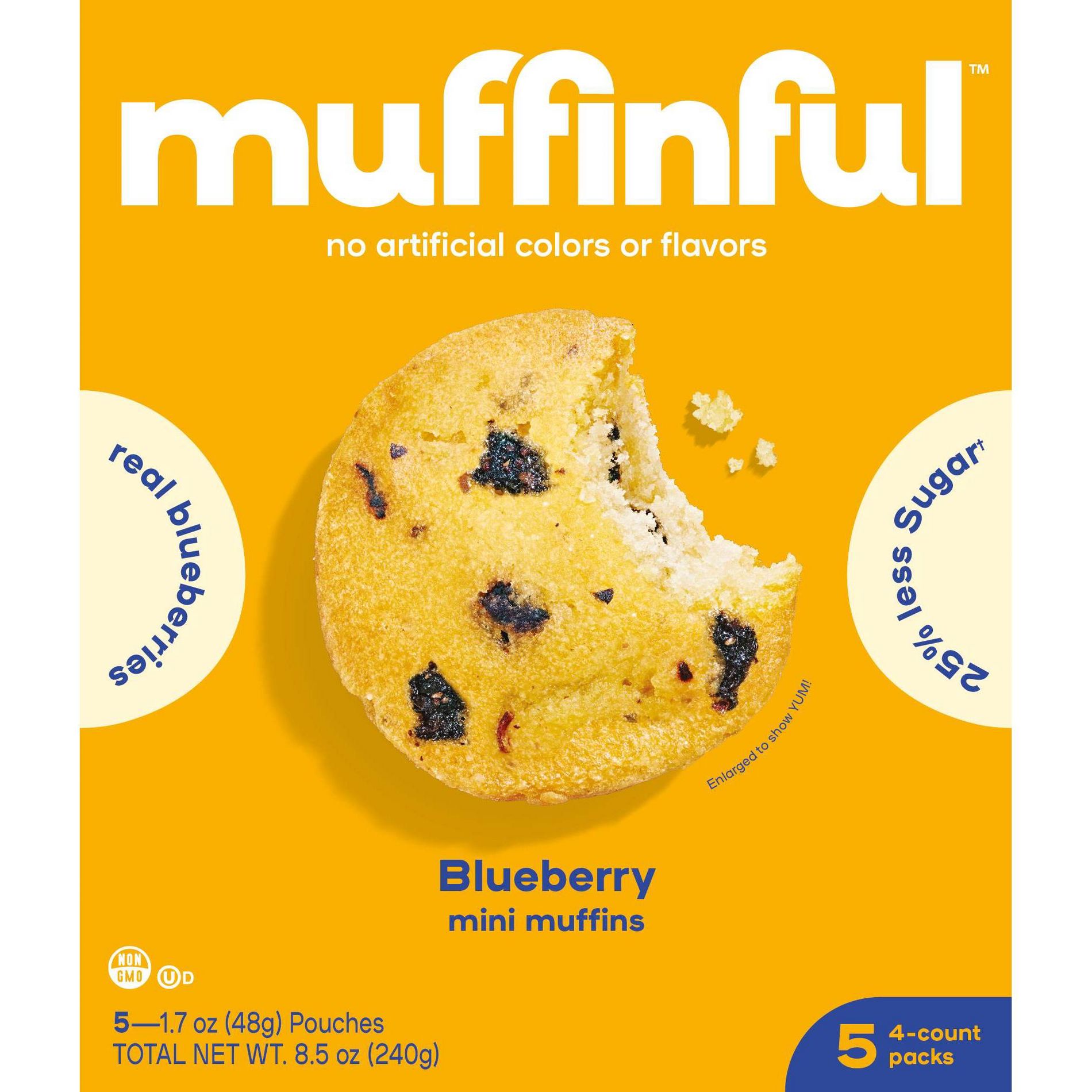 Muffinful Blueberry Mini Muffins - 8.5oz/20ct
