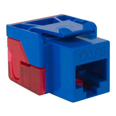 ICC Cat6 RJ45 Keystone Jack for EZ Style Cable Adapters and Couplers IC107L6RBL - image 1 of 1