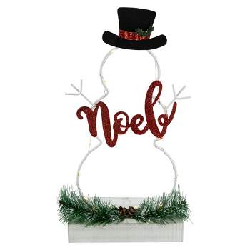 Northlight 12.75" LED Lighted Snowman Silhouette Christmas Noel Sign