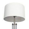 Brushed-Nickel Table Lamp – Clear Glass Body, Metal Base - 3 of 4