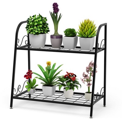 Tangkula 6 Tier Vertical Metal Corner Plant Stand Flower Pots Display Rack  Storage Shelf Decorative Planter For Garden : Target