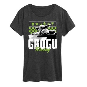Women's - Star Wars - The Mandalorian Grogu Racing Jersey Short Sleeve Graphic T-Shirt - 1 of 4