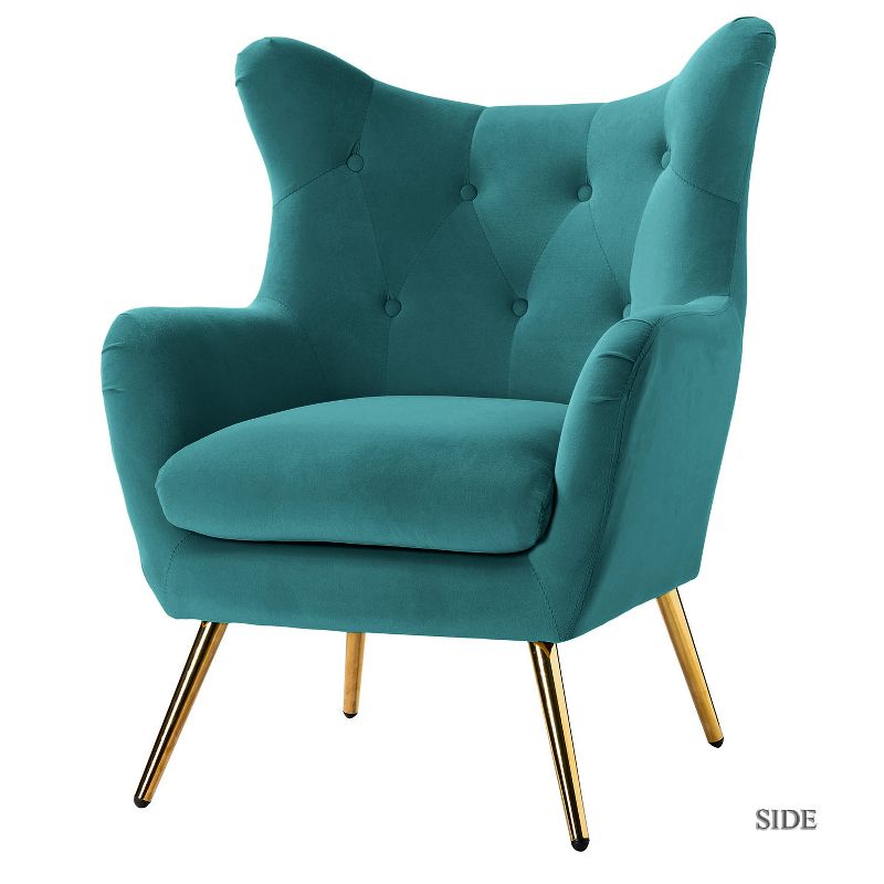 Godefroy Upholstery Accent Chair velvet with Wingback | Karat Home, 1 of 12