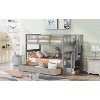 Stairway Twin-Over-Twin Bunk Bed with Three Drawers for Bedroom, Dorm - White - 2 of 4
