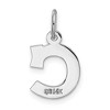 Black Bow Jewelry 14k White Gold, Amanda Collection, Small Block Style Initial C Pendant - 3 of 4
