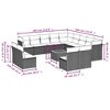 vidaXL 14 Piece Patio Sofa Set with Cushions Gray and Blue Poly Rattan - 3 of 4