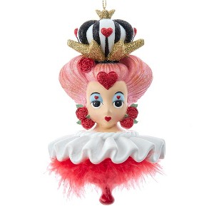 Kurt Adler 6.25 Inch Hollywood Hats Queen of Hearts Ornament - 1 of 4