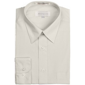 Classic Regular Fit Long Sleeve Point Collar Dress Shirt - 1 of 4