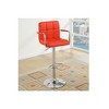 Poundex,Adjustable Height & Swivel Barstool in Faux Leather - 2 of 4