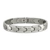 Black Bow Jewelry Men's 10mm Titanium Brushed & Polished Link Bracelet, 8.5 Inch - 3 of 4