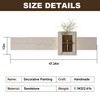 Moda Furnishings 3D Sandstone Wall Decor - Glass Vase & Simulated Plants Sculpture, Living Room Bedroom Corridor Lighting Decor - 4 of 4