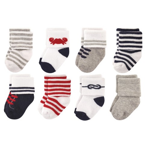 Luvable Friends Baby Boy Newborn And Baby Terry Socks, Nautical : Target