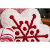 carol & frank 18" x 17" Scarlett Snowflake Shaped Throw Pillow - 3 of 4