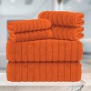 BAGOKIE 100% Turkish Cotton Corduroy Ribbed Bath Towels 6-Piece Set - 4 of 4