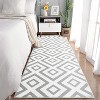 Hallway Runner Rug 2x6 Boho Runner Rug Indoor Soft Washable Rug Non Slip Low Pile Entryway Runners  Geometric Carpet -Grey - 2 of 4