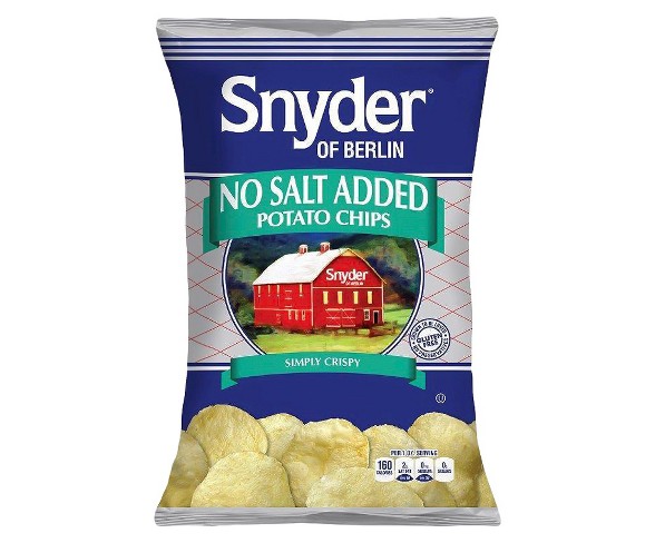 Snyder of Berlin No Salt Potato Chips 9.5 oz