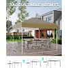 10x10 Pop Up Canopy with 3 Height Settings, Easy Setup, 4 Sandbags & Carry Bag For Camping, Parties, Events - 2 of 4