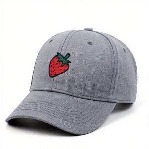 Anna-Kaci Women's Strawberry Embroidered Adjustable Baseball Cap - 1 of 4