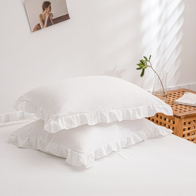 Ruffled Pillow Shams & Body Pillow Cover – Soft Wrinkle Resistant Bedding Collection Envelope Closure