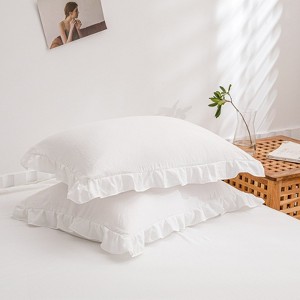 Ruffled Pillow Shams & Body Pillow Cover – Soft Wrinkle Resistant Bedding Collection Envelope Closure - 1 of 4