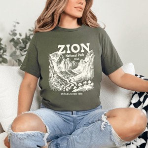 Simply Sage Market Zion National Park Established 1919 Short Sleeve Tee - 1 of 4